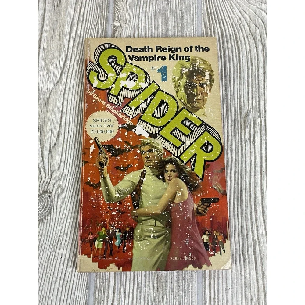 Spider #1 Death Reign of the Vampire King Grant Stockbridge Pocket Books 1975